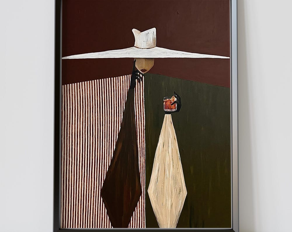 Modern Woman Art Print Abstract Minimalist