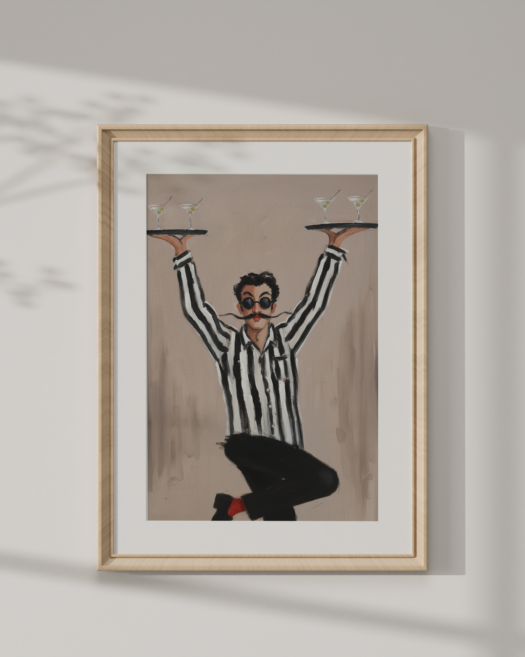 The Waiter – Retro Bar Print