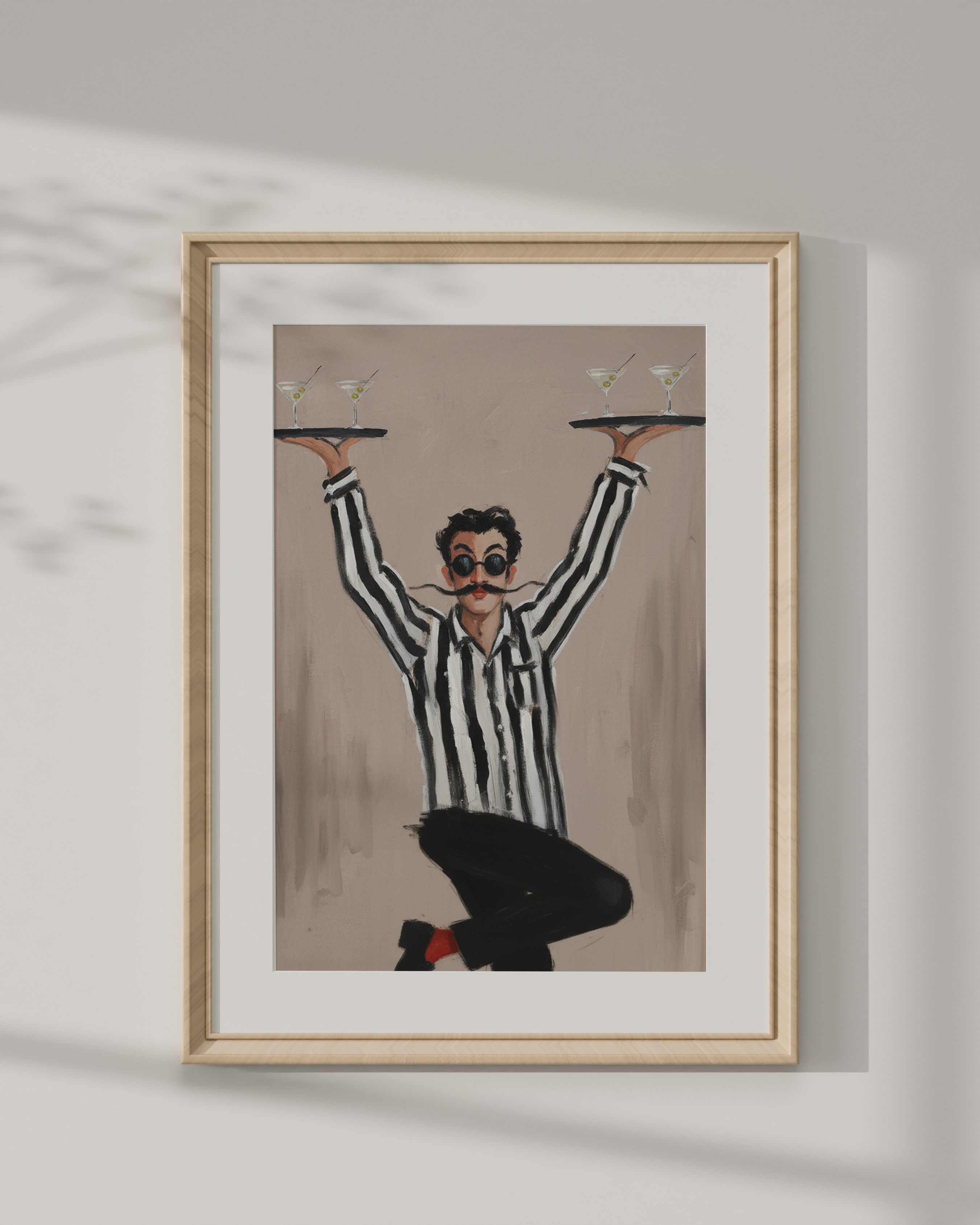 The Waiter – Retro Bar Print