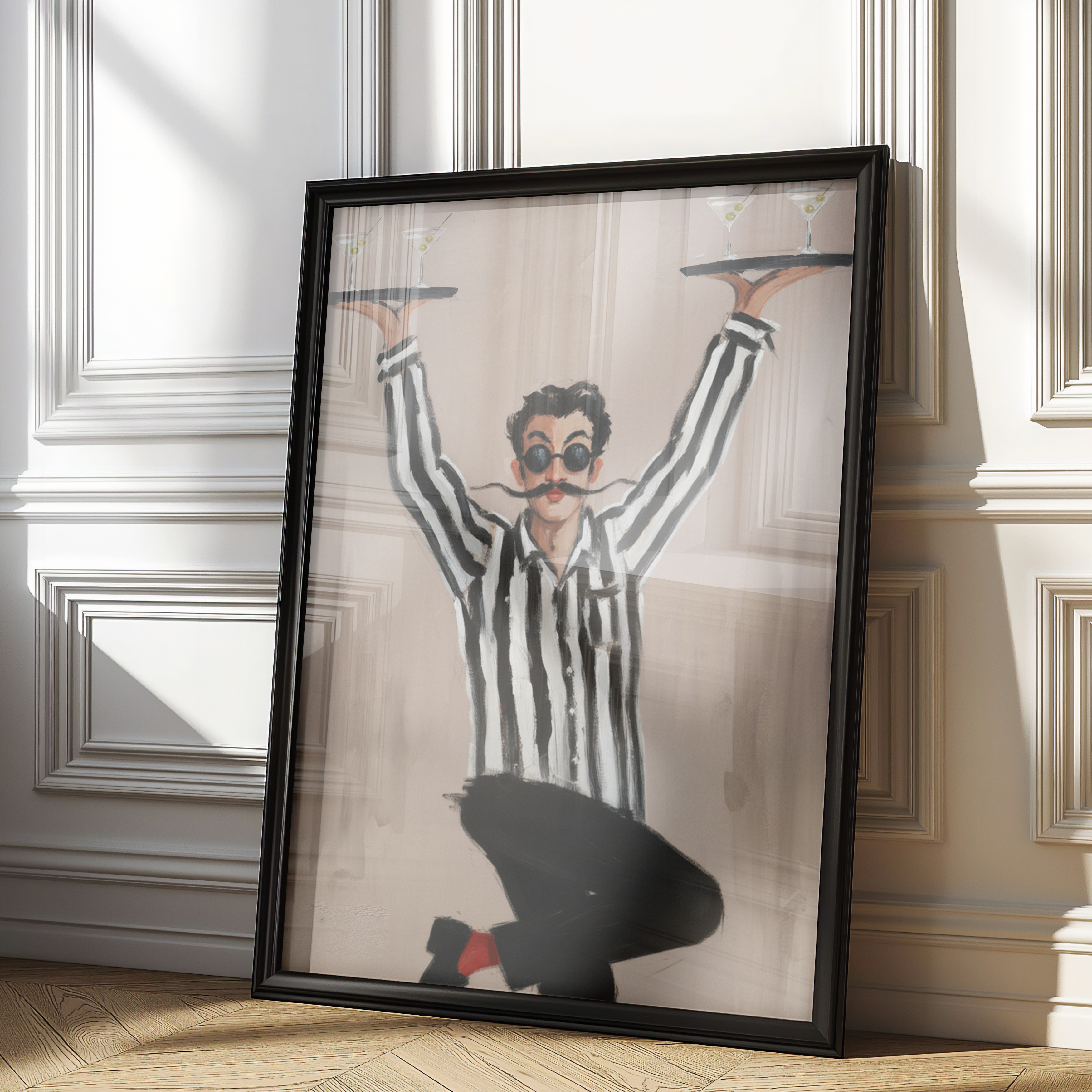 The Waiter – Retro Bar Print